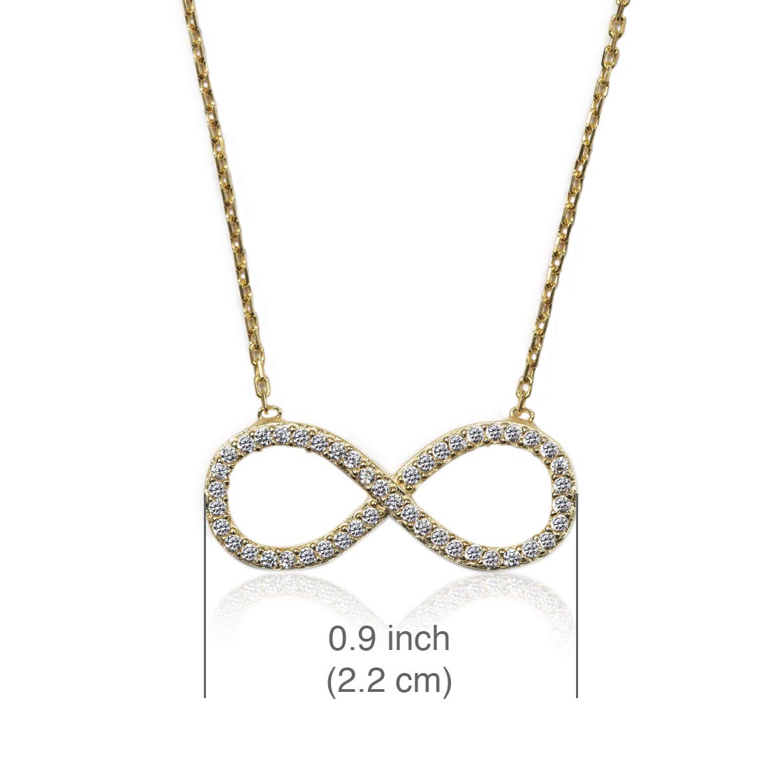 A+O Gift for Mother and Daughter, Infinity Crystal Necklace Pendant in Rose Gold or Silver - Image 7