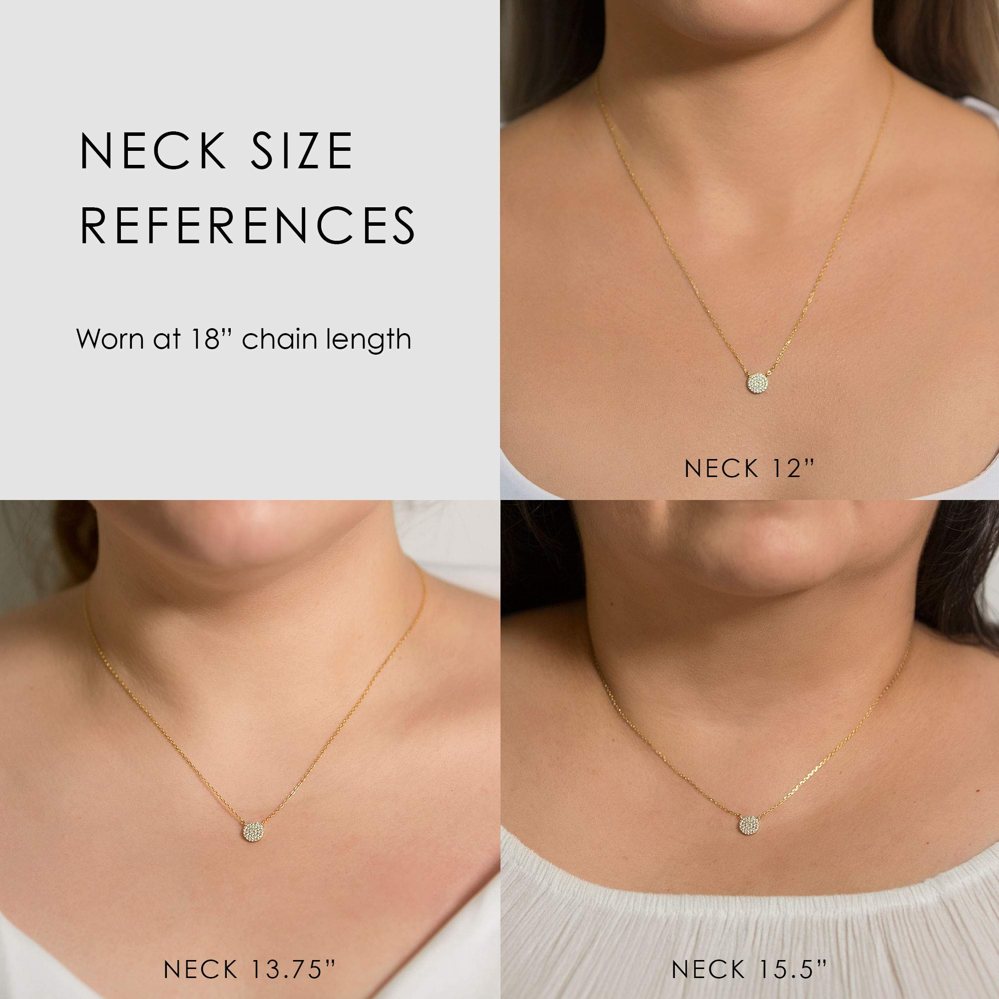 A+O Friendship Necklace, Best Friend Gift - CZ Pave Necklace in Gold, Rose Gold, Sterling Silver - Image 5